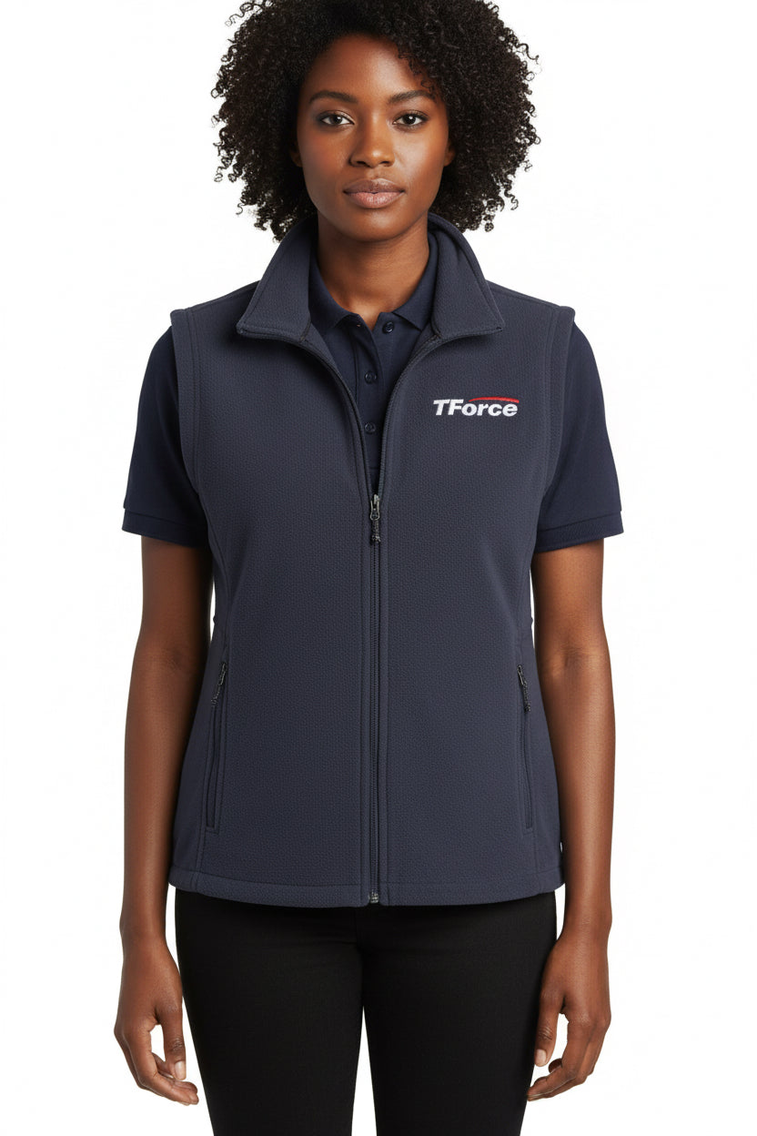Front & Back Logo Value Fleece Vest